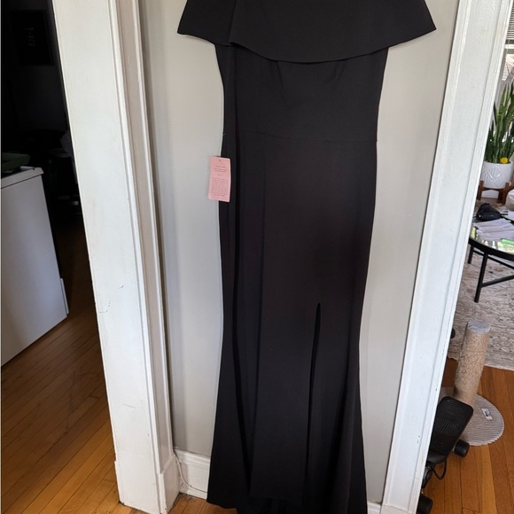 Anthropologie BHLDN Delice Off-the-Shoulder Crepe Dress Size 14 - Picture 5 of 12